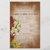  Franse krant Journal Scrapbooking Page Briefpapier (Voorkant)