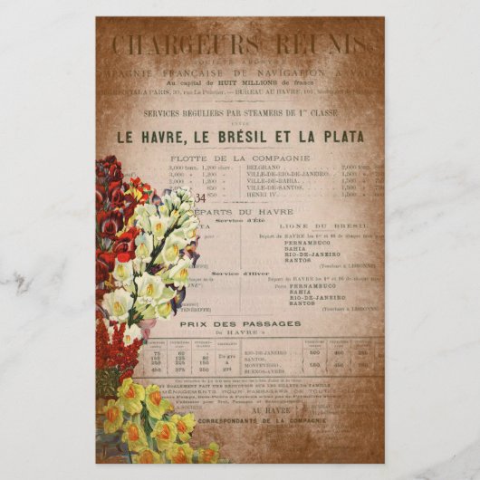 Franse krant Journal Scrapbooking Page Briefpapier (Voorkant)