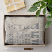 Franse krant  Lady Typografie Tissuepapier (Geschenk)