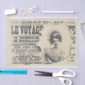 Franse krant  Lady Typografie Tissuepapier (Craft)