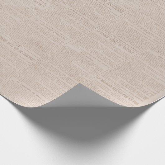 Franse krant Paris Journal Kraft Cadeaupapier (Hoek)