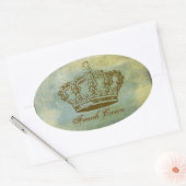 Franse kroon gepersonaliseerde Stickers (Envelop)