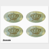 Franse kroon gepersonaliseerde Stickers (Vel)
