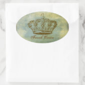Franse kroon gepersonaliseerde Stickers (Tas)