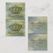  Franse Kroon Mini Biz-kaarten of Labels Blue (Voorkant / Achterkant)