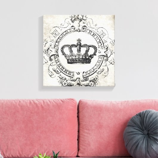  Franse Kroon uitgerekt canvas (Insitu (Woonkamer))