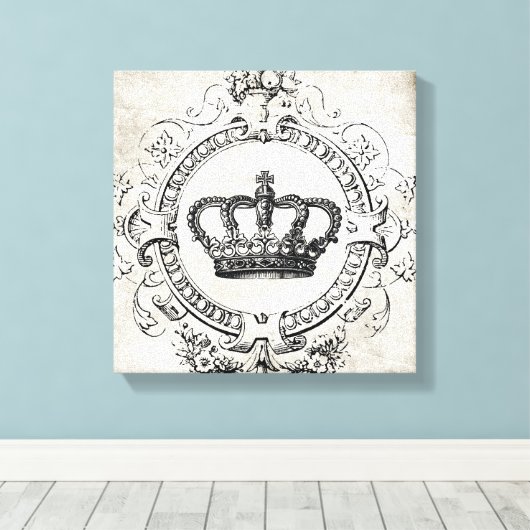  Franse Kroon uitgerekt canvas Afdruk (Insitu (Houten vloer))