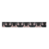 Franse kroonluchter zwart roze Parijs Eiffeltoren Satijnen Lint (Voorkant)