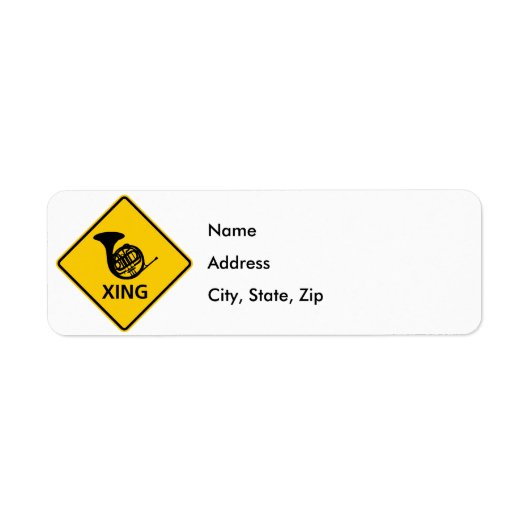 Franse kruising Highway Sign Etiket (Voorkant)