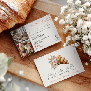 Franse Kunstenaar Café Bakkerij Patisserie Foto Visitekaartje