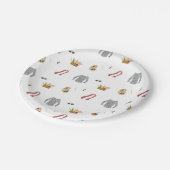 Franse kunstenaar picknick in het park papieren bordje (Gekanteld)