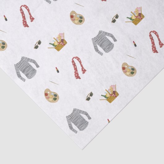 Franse kunstenaar picknick in het park tissuepapier (Detail)