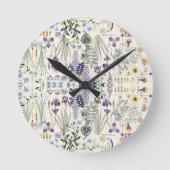 Franse  kunstmuurklok ronde klok (Voorkant)