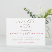 Franse Kus Zoete Bes Druiven Bloemen Bruiloft Save The Date (Staand voorkant)