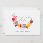 Franse Kus Zoete Bes Druiven Bloemen Bruiloft Save The Date (Achterkant)