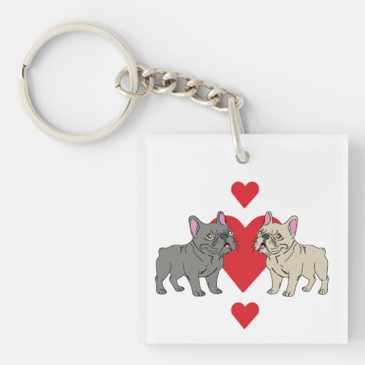 Franse kusjes Franse Sleutelhanger (voorkant)