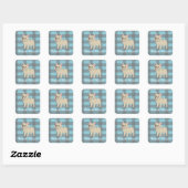 Franse Kusjes Vierkante Sticker (Vel)