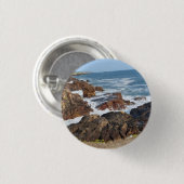 Franse kust in Vendée Ronde Button 3,2 Cm (Voorkant /achterkant)