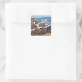 Franse kust in Vendée Vierkante Sticker (Tas)