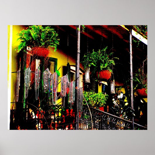 Franse kwartbalcony poster (Voorkant)