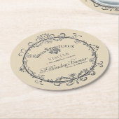 Franse label papier Onderzetters (Gebogen)