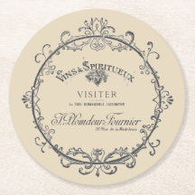  Franse label papier Onderzetters