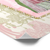 Franse Lady Pink Poster (Hoek)