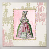 Franse Lady Pink Poster (Voorkant)