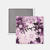 Franse land boho chic wilde bloem paarse madeliefj magneet (Voorkant / Achterkant)