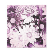 Franse land boho chic wilde bloem paarse madeliefj notitieblok (Voorkant)