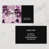 Franse land boho chic wilde bloem paarse madeliefj visitekaartje (Voorkant / Achterkant)