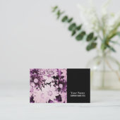 Franse land boho chic wilde bloem paarse madeliefj visitekaartje (Staand voorkant)