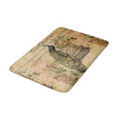 Franse land botanische kunst pauw badmat (Gekanteld)