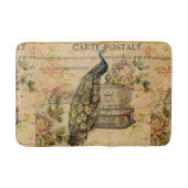 Franse land botanische kunst  pauw badmat (Voorkant)