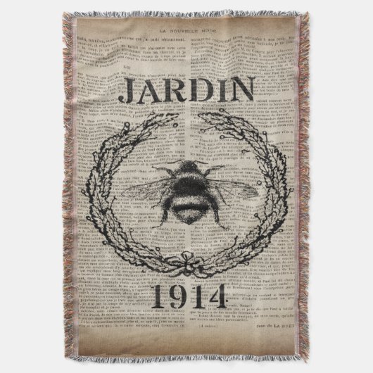 Franse land botanische moderne  bij deken (Voorkant Verticaal)