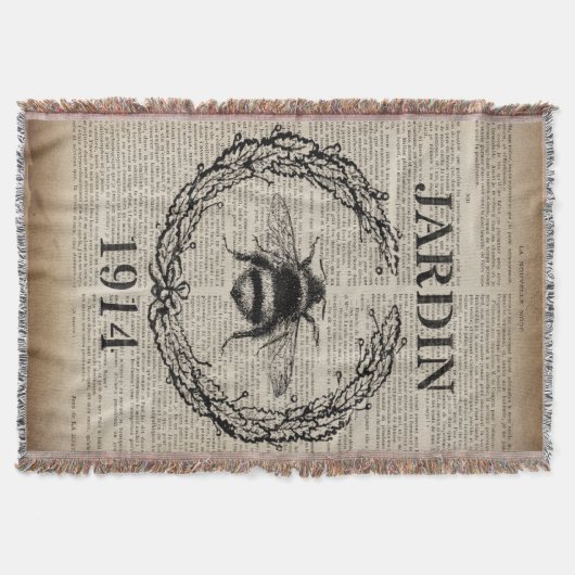 Franse land botanische moderne bij deken (Voorkant)