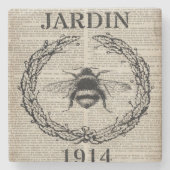 Franse land botanische moderne  bij stenen onderzetter (Voorkant)