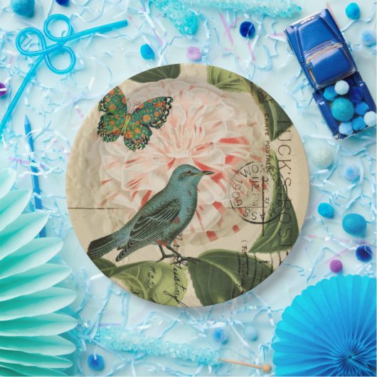 Franse land botanische Paris Tea Party Papieren Bordje (Feest)