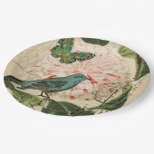  Franse land botanische Paris Tea Party Papieren Bordje (Gekanteld)