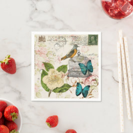 Franse land botanische Paris Tea Party Servet