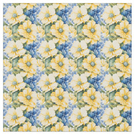 Franse land gele en blauwe bloemen stof