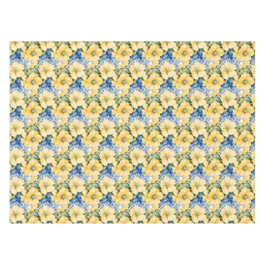 Franse land gele en blauwe bloemen tafelkleed (Voorkant (Horizontaal))
