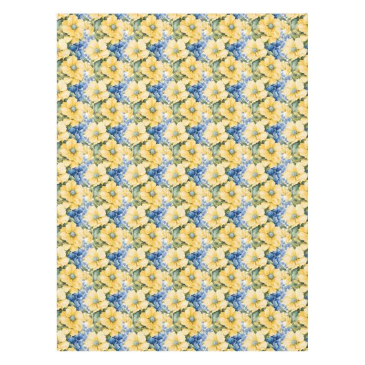 Franse land gele en blauwe bloemen tafelkleed (Voorkant)