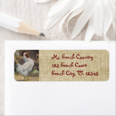 Franse Land Haan Hen Adresetiketten Etiket (Insitu)