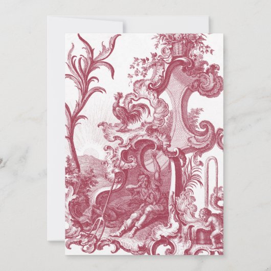 Franse land Oogst Verjaardag Brunch Barok Kaart (Achterkant)