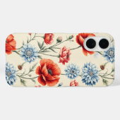 Franse land Poppy en Dahlia Case-Mate iPhone Case (Achterkant (horizontaal))
