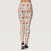Franse land Poppy en Dahlia Leggings (Achterkant)