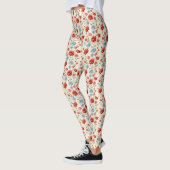 Franse land Poppy en Dahlia Leggings (Links)