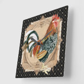 Franse land Roosters Antiek thuisdecor Vierkante Klok (Hoek)