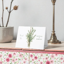 Franse land Rozemarijn bruiloft dank u kaart